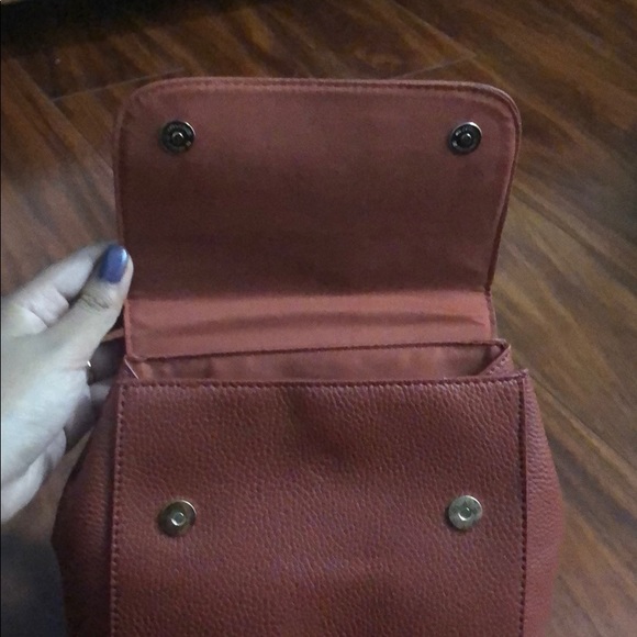 Rust Pebbled Leather Mini Backpack - Picture 4 of 5